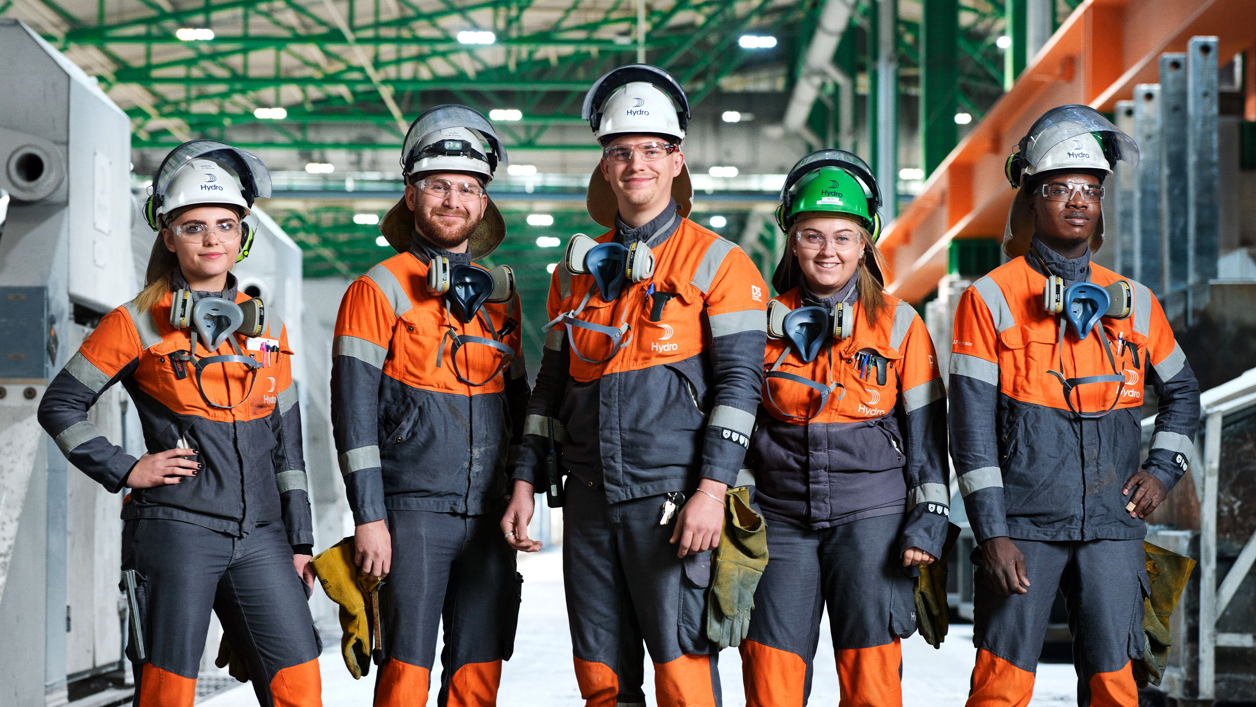 a group of people wearing helmets