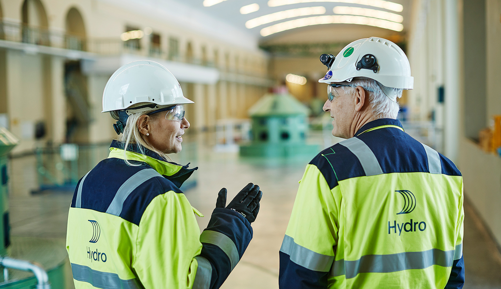 Workers at energy plant in Rjukan, Norway