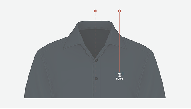 a black tent with red and white stripes