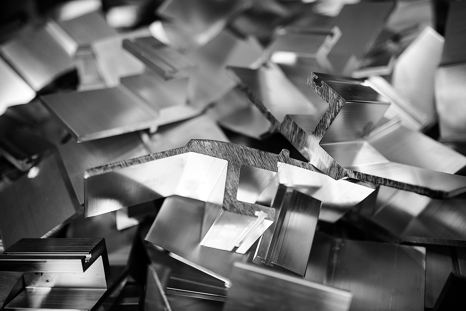 a close-up of aluminium