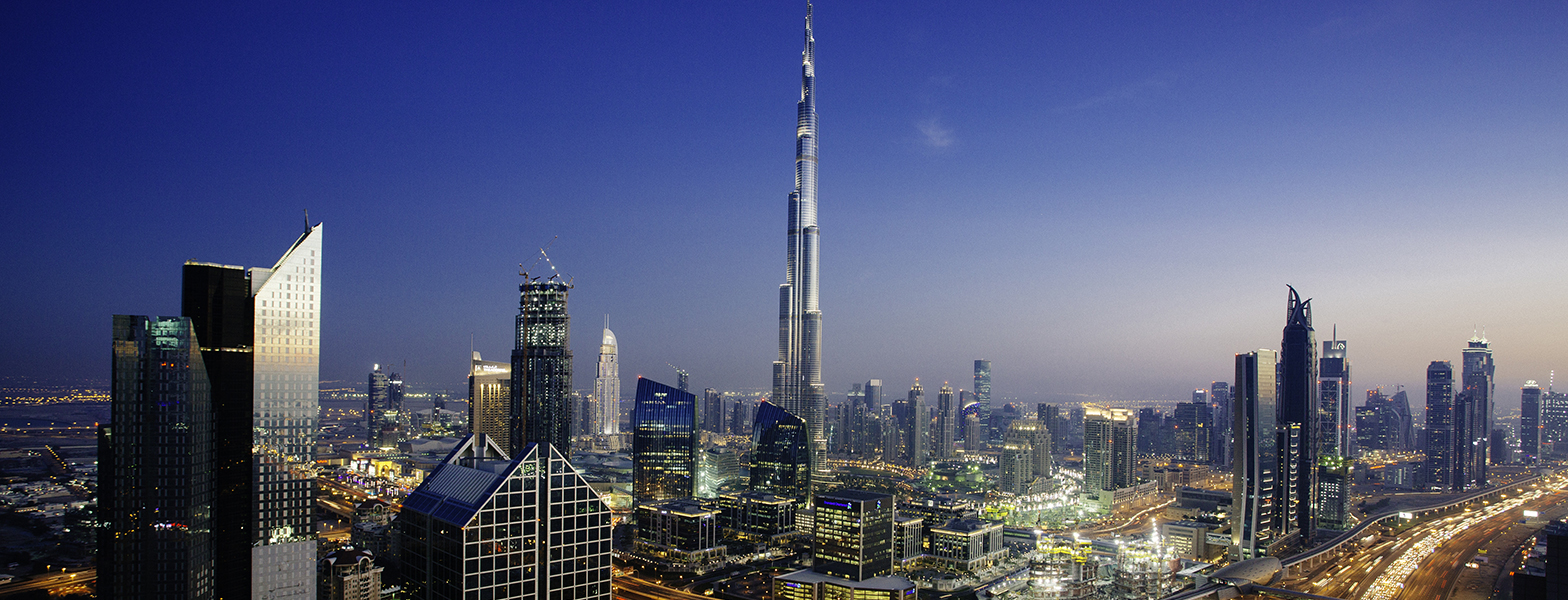 Dubay skyline at dusk