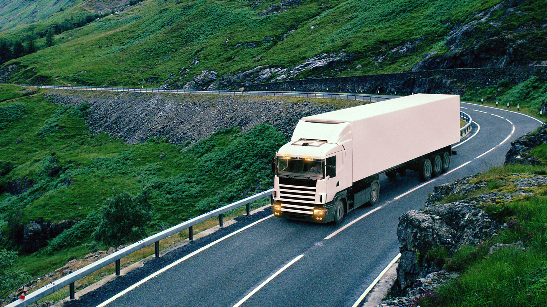 a truck on a road